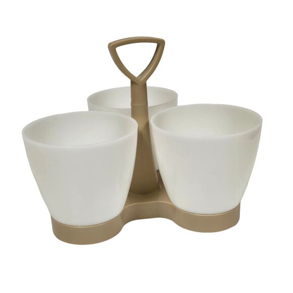 Vtg Tupperware 757-1 Condiment Caddy W/ Serving Spoons Retro Kitchen Storage - Picture 5 of 10